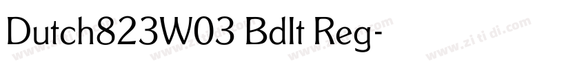 Dutch823W03 BdIt Reg字体转换